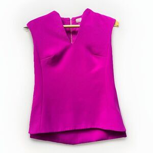 Ted Baker London Paysy Cap Sleeve Blouse Magenta Size 1 US/4